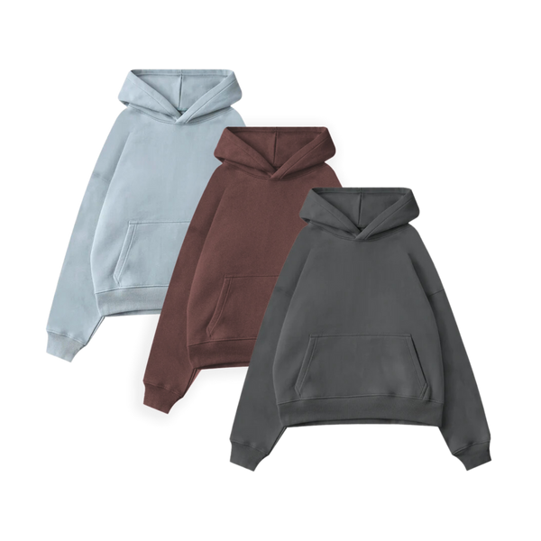 Pack Of 3 - Box Fit Hoodie